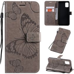 Mobigear Butterfly Housse Samsung Galaxy A51 Etui Porte-Monnaie - Gris