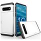 Mobigear Card Coque Samsung Galaxy S10 Coque arrière Rigide Anti-Chocs avec Porte-Cartes - Blanc