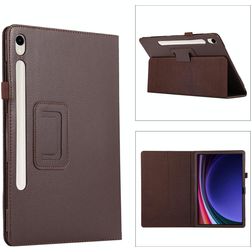 Mobigear Classic Coque Samsung Galaxy Tab S11 + Porte-crayon - Marron