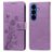 Mobigear Flowers Housse Samsung Galaxy S26 Etui Porte-Monnaie - Violet