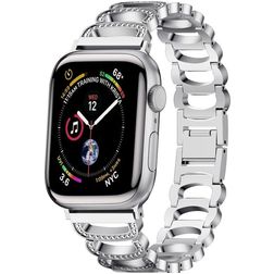 Mobigear Vienna Bracelet Acier Apple Watch Fermeture boucle déployante - 42/41/40/38 mm - Argent