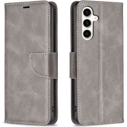 Mobigear Excellent Housse Samsung Galaxy S24 FE Etui Porte-Monnaie - Gris