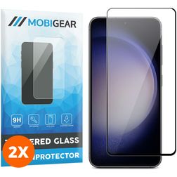 Mobigear Premium Samsung Galaxy S23 FE Verre trempé Protection d'écran - Compatible Coque - Noir (Lot de 2)