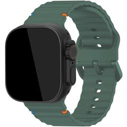 Mobilize Buckle Bracelet Silicone Apple Watch Fermeture boucle ardillon - 42/41/40/38 mm - Vert