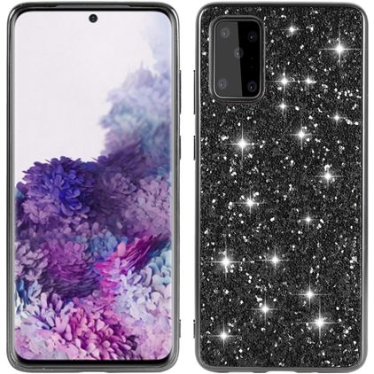 Mobigear Glitter Coque Samsung Galaxy S20 Coque arrière Rigide - Noir