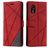 Mobigear Rhombus Housse Samsung Galaxy Xcover 7 Etui Porte-Monnaie - Rouge
