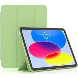 Mobigear Tri-Fold Gel Coque iPad 10 (2022) Etui en TPU,Similicuir - Vert