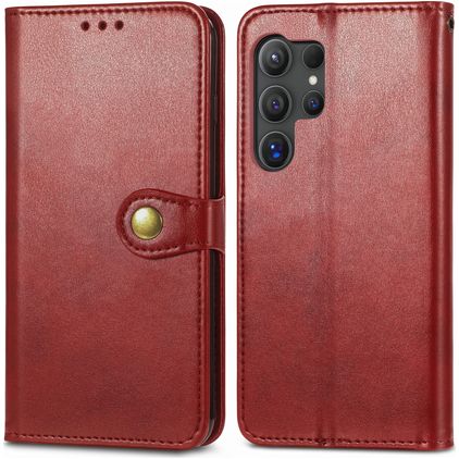 Mobigear Snap Button Housse Samsung Galaxy S25 Plus Etui Porte-Monnaie - Rouge