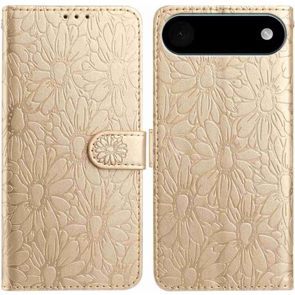 Mobigear Flowers Housse iPhone Air Etui Porte-Monnaie - Or