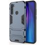 Mobigear Armor Stand Coque Xiaomi Redmi Note 8T Coque arrière Rigide Anti-Chocs avec Support Amovible - Bleu Marin