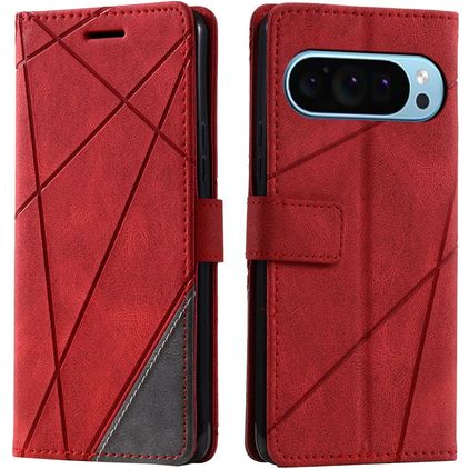Mobigear Rhombus Google Pixel 9 Pro Étui Portefeuille - Rouge