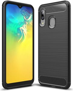 Mobigear Brushed Slim Coque Samsung Galaxy A20e Coque arrière en TPU Souple - Noir
