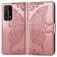 Mobigear Butterfly Huawei P40 Pro Étui Portefeuille - Rose doré