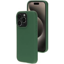 Mobiparts Coque iPhone 15 Pro Coque arrière en Silicone - Forest Green