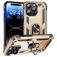Mobigear Armor Ring Coque iPhone 16 Pro Max Coque arrière Rigide Anti-Chocs avec Anneau-Support - Or