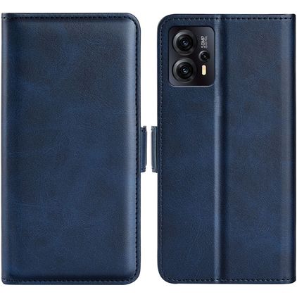 Mobigear Slim Magnet Motorola Moto E13 Étui Portefeuille - Bleu foncé