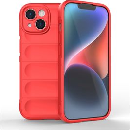 Mobigear Bumpy Coque iPhone 15 Coque arrière en TPU Souple - Rouge