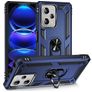 Mobigear Armor Ring Xiaomi Redmi Note 12 Pro Plus Plastique rigide Coque arrière Antichoc avec bague de maintien - Bleu