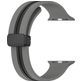 Mobigear Stripe Mag Bracelet Silicone Apple Watch Fermeture magnétique - 42/41/40/38 mm - Noir / Gris