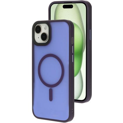Mobiparts Hardcover iPhone 15 Plus MagSafe Plastique rigide Coque arrière - Satin Purple