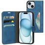 Mobiparts Classic Wallet Housse iPhone 15 Etui Porte-Monnaie - Steel Blue