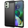 Mobigear Brushed Slim Coque Motorola Moto G54 Coque arrière en TPU Souple - Noir