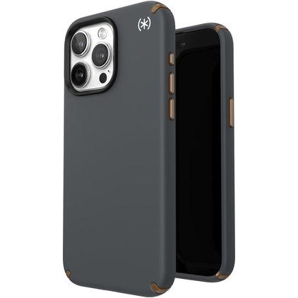 Speck Presidio2 Pro Coque iPhone 15 Pro Max MagSafe Coque arrière Rigide Anti-Chocs - Charcoal Grey