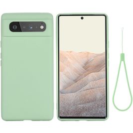 Mobigear Rubber Touch Coque Google Pixel 6 Coque arrière en Silicone - Vert