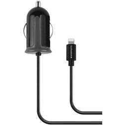 Mobiparts - Chargeur voiture Apple Lightning 1 mètre 2.4A - Noir