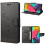 Mobigear Flowers Housse Samsung Galaxy M53 Etui Porte-Monnaie - Noir