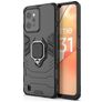 Mobigear Armor Ring Coque Realme C31 Coque arrière Rigide Anti-Chocs avec Anneau-Support - Noir