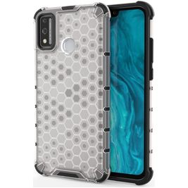 Mobigear Honeycomb Coque HONOR 9X Lite Coque arrière Rigide Anti-Chocs - Blanc