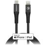 Mobilize Strong Nylon - Câble USB-C vers Apple Lightning MFI 1 mètre - Noir