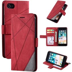 Mobigear Rhombus Housse iPhone 8 Etui Porte-Monnaie - Rouge
