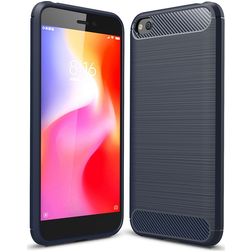 Mobigear Brushed Slim Coque Xiaomi Redmi Go Coque arrière en TPU Souple - Bleu Marin