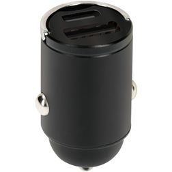 Mobiparts Car Charger - Double USB / USB-C Chargeur voiture USB-C 30W - Noir