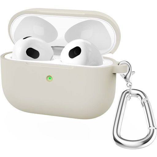 Mobigear Classic Coque Apple AirPods 3 Coque en Silicone Souple - Blanc