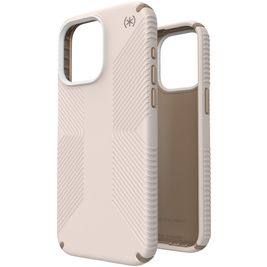 Speck Presidio2 Grip Coque iPhone 15 Pro Max Coque arrière Rigide Anti-Chocs - Bleached Bone