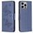 Mobigear Butterfly Housse iPhone 15 Pro Max Etui Porte-Monnaie - Bleu