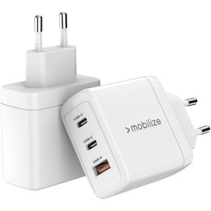 Mobilize - Triple USB / USB-C Chargeur Power Delivery 65W - Blanc