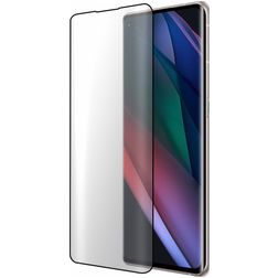 Mobiparts Curved OPPO Find X3 Neo Verre trempé Protection d'écran - Compatible coque - Noir