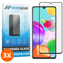 Mobigear Premium Samsung Galaxy A41 Verre trempé Protection d'écran - Compatible Coque - Noir (Lot de 3)