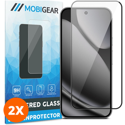 Mobigear Premium Google Pixel 10 Pro XL Verre trempé Protection d'écran - Compatible Coque - Noir (Lot de 2)