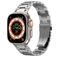 Mobigear Amsterdam Bracelet Acier Apple Watch Fermeture boucle déployante - 49/46/45/44 mm - Argent