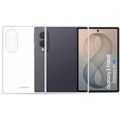 Mobilize Gelly Coque Transparente Samsung Galaxy Z Fold 8 Coque arrière en TPU Souple - Transparent