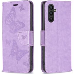 Mobigear Butterfly Housse Samsung Galaxy A24 Etui Porte-Monnaie - Violet