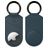 Valenta Snap Coque Apple AirTag Porte-clés en Cuir Véritable - Bleu