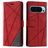 Mobigear Rhombus Google Pixel 9 Pro Étui Portefeuille - Rouge