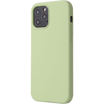 Mobigear Rubber Touch Coque iPhone 12 Mini Coque arrière en Silicone - Vert pastel