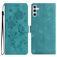 Mobigear Flowers Housse Samsung Galaxy A17 Etui Porte-Monnaie - Vert
